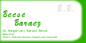 becse baracz business card